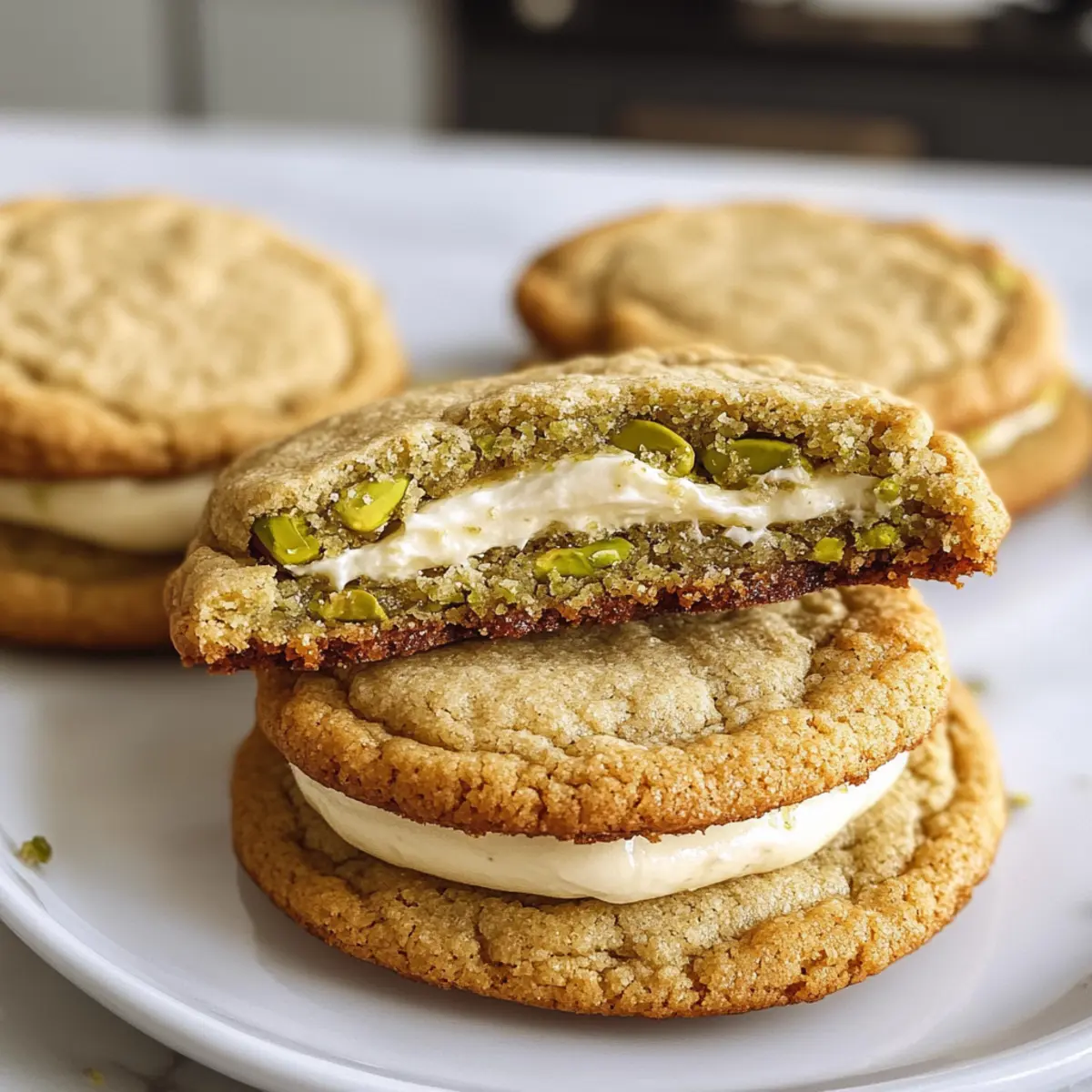 Mit Pistaziencreme gefA¼llte Kekse wkfwyn