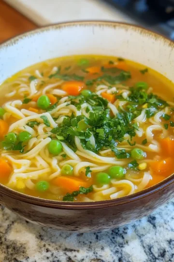 Nudelsuppe mit Gemüse - schnell & einfach
