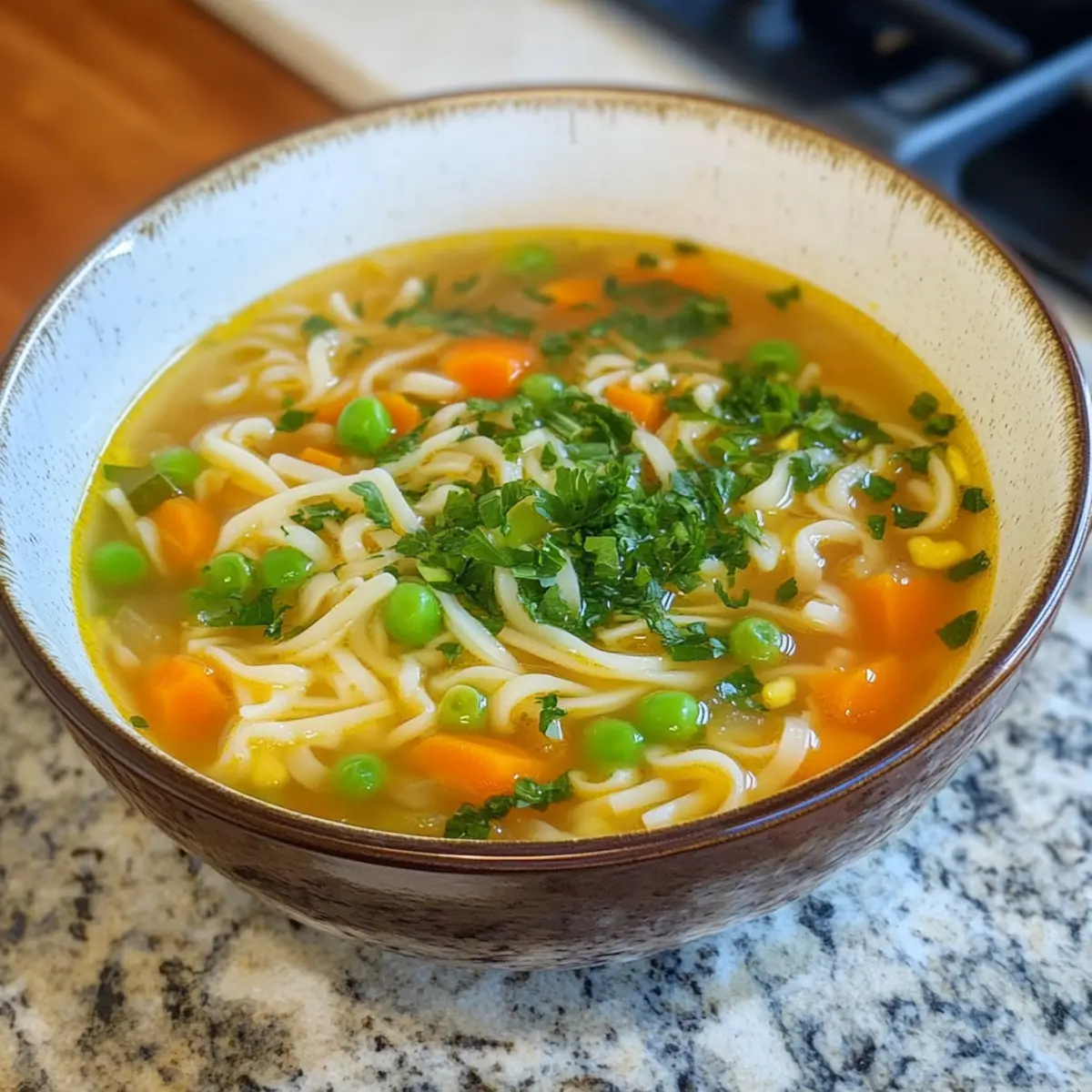 Nudelsuppe mit Gemüse - schnell & einfach