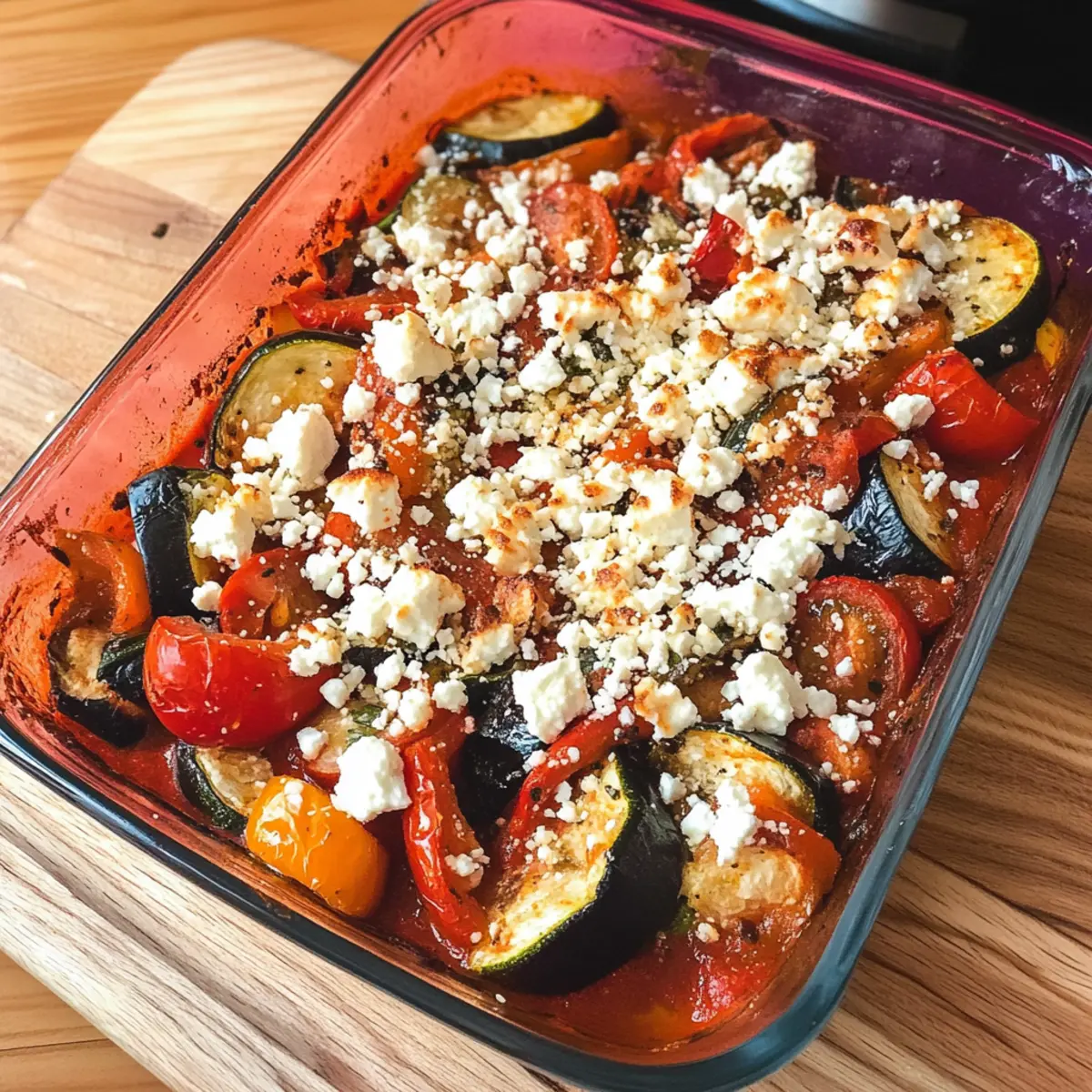 Ofen Ratatouille mit Feta Vegetarisches Low Carb Gericht zeh3wc