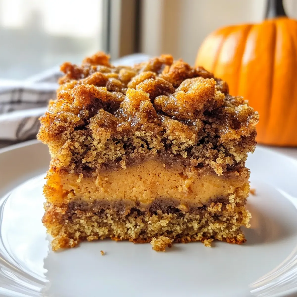 Kürbis Streusel Kaffee Kuchen