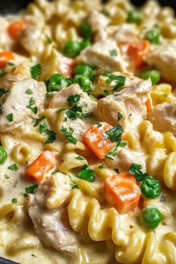 Schnelles Hähnchen-Pastetenteig-Nudel Rezept