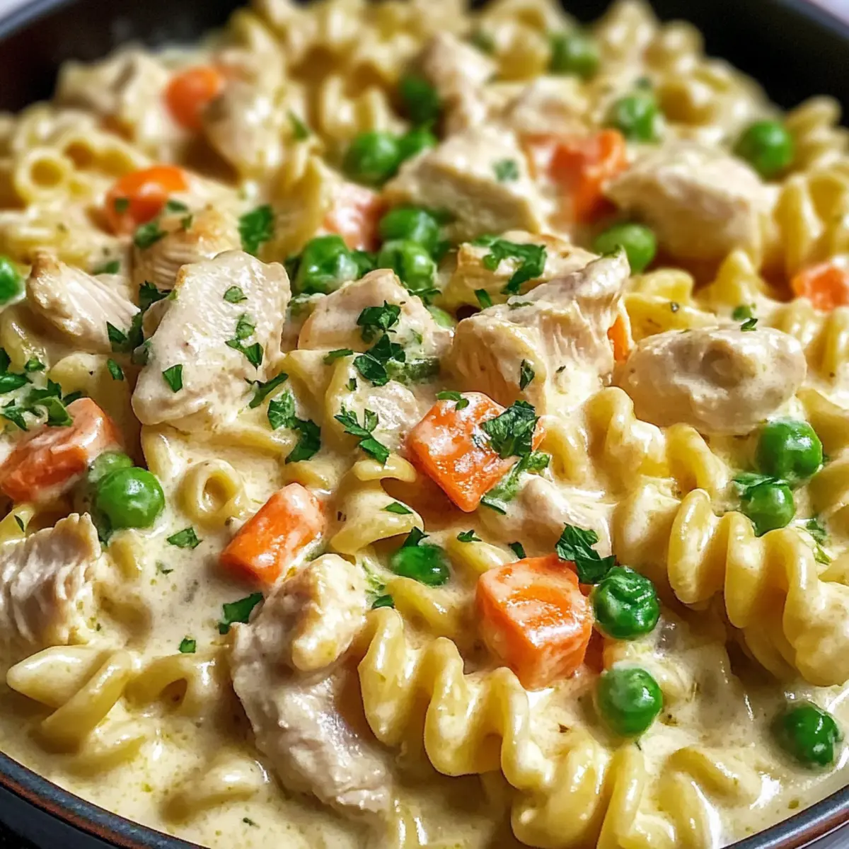 Schnelles Hähnchen-Pastetenteig-Nudel Rezept