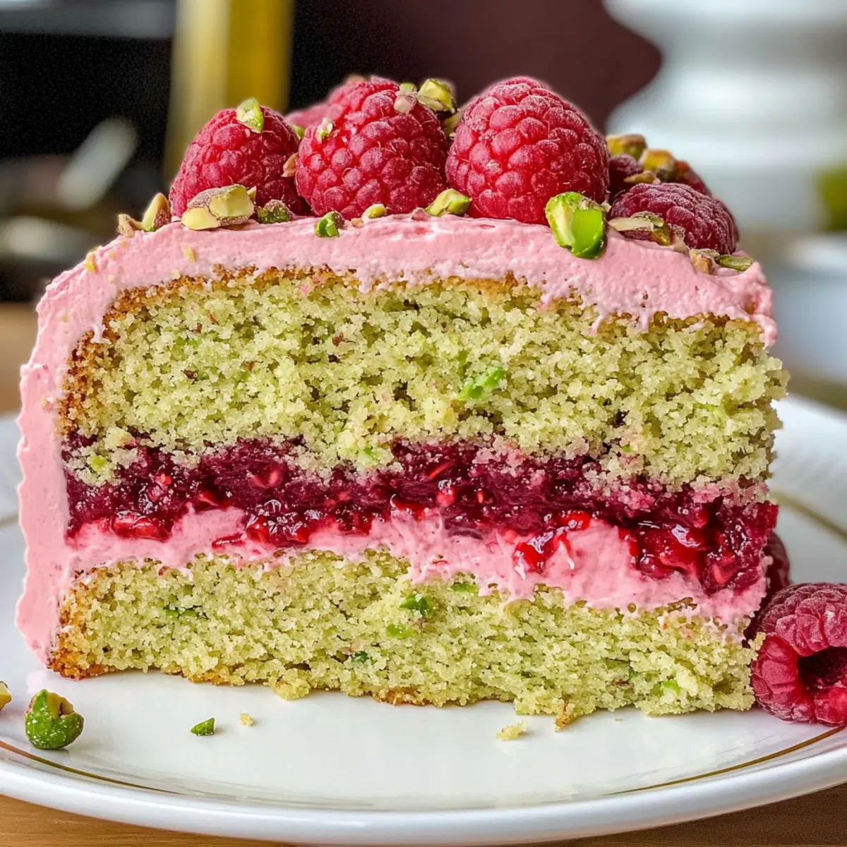 Himbeer-Pistazienkuchen