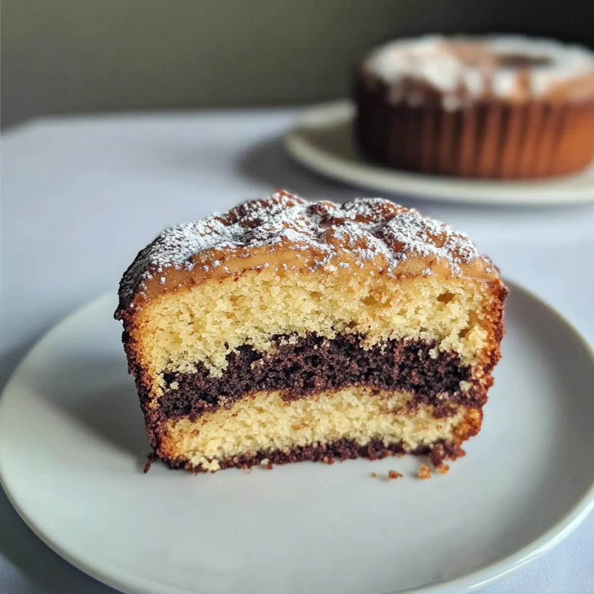 Juicy almond marble cake - low carb and gluten-free