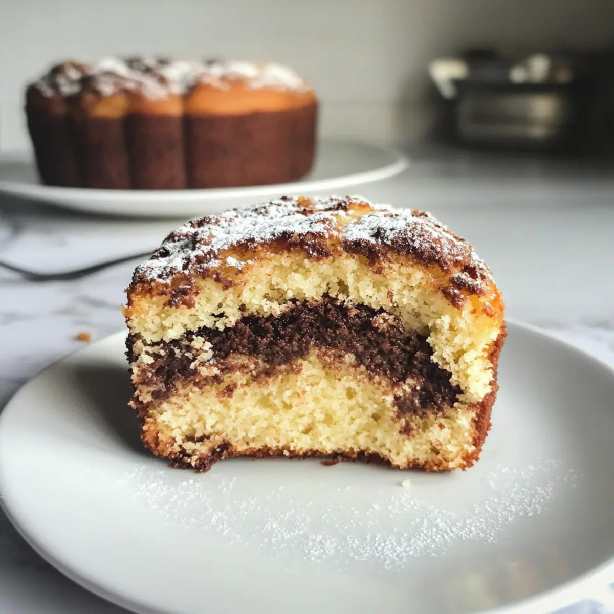 Saftiger Mandel Marmorkuchen Low Carb und glutenfrei jhtuie