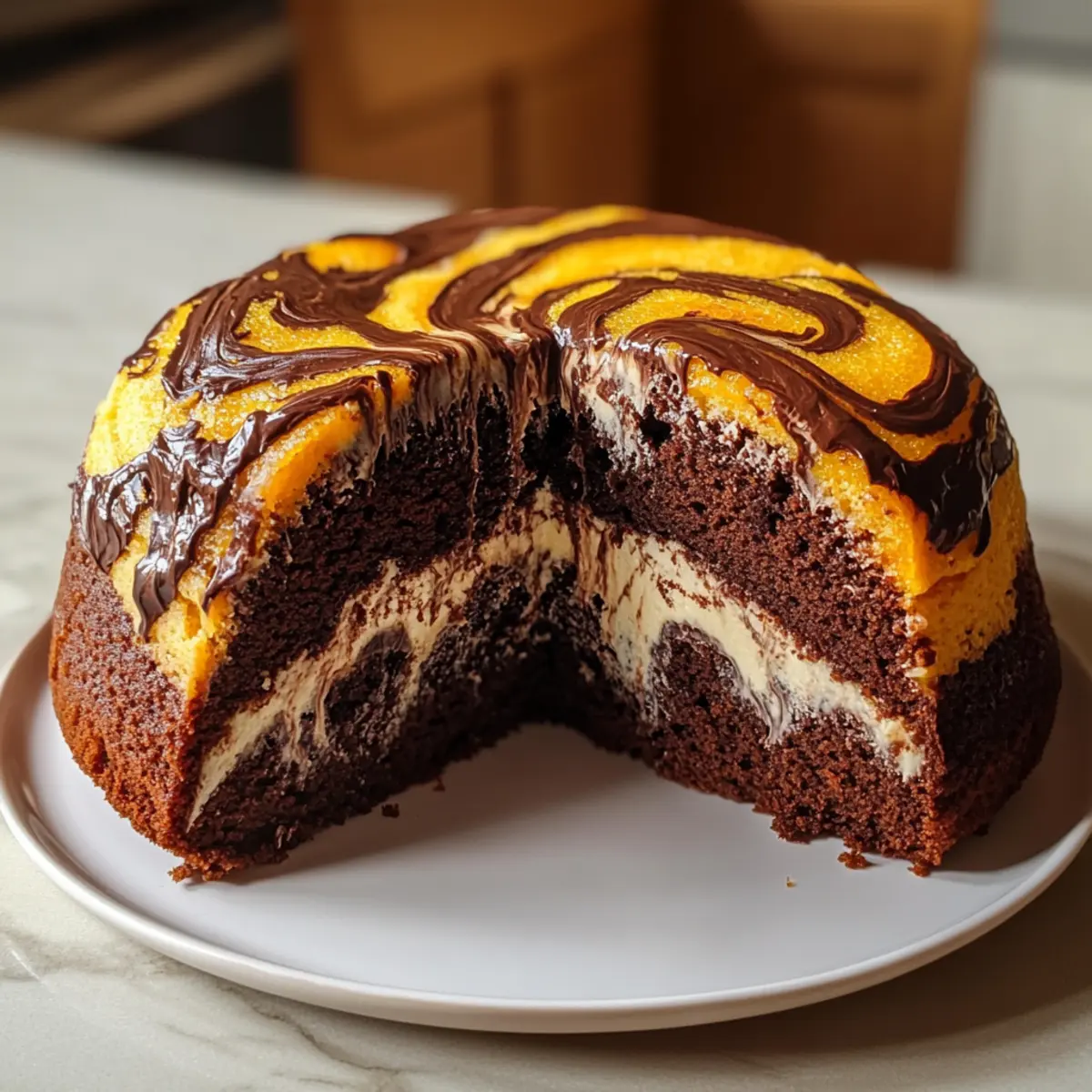 Schokoladen Orangen Marmorkuchen c7kqwi