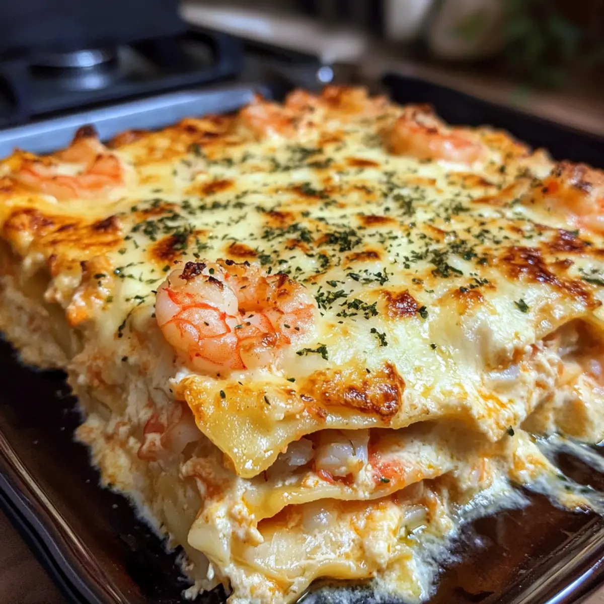 Garnelenkrabbenlasagne