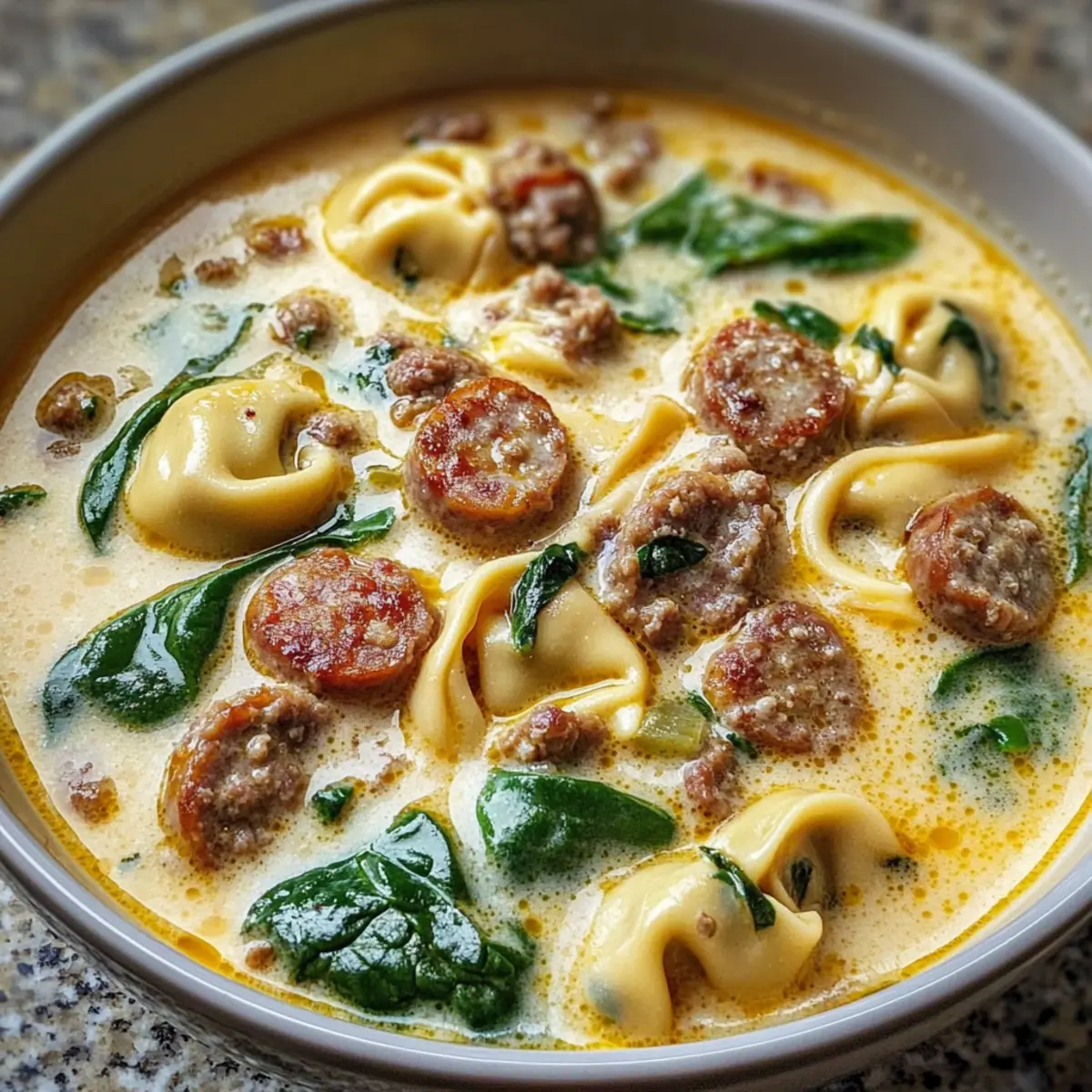 Slow Cooker Cremige Wurst Tortellini Suppe ganz einfach 5 Slow Cooker Cremige Wurst Tortellini Suppe