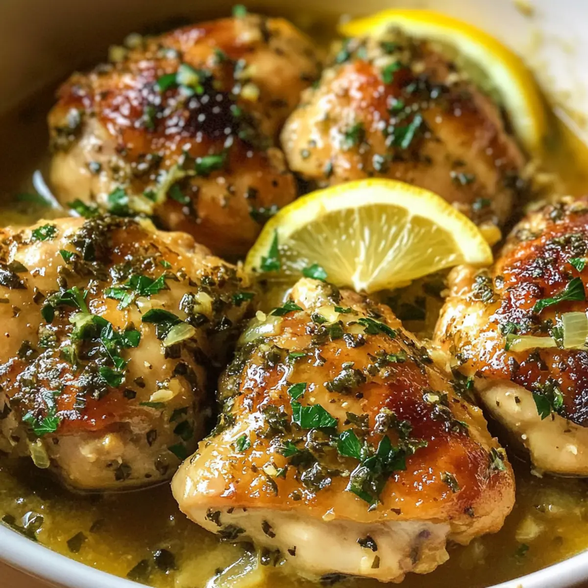 Slow Cooker Lemon Garlic Butter Chicken Thighs Tender ea5jm4