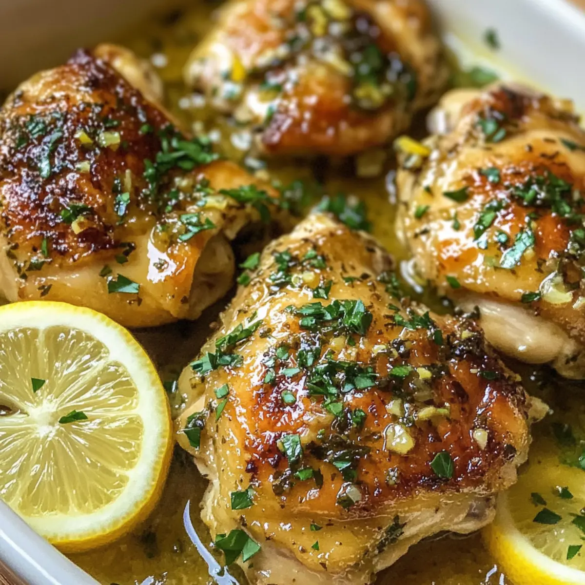 Slow Cooker Lemon Garlic Butter Chicken Thighs Tender ksszpb
