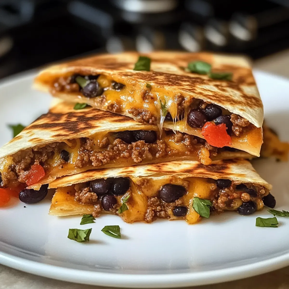 Southwest Beef and Black Bean Quesadillas u0z7ad