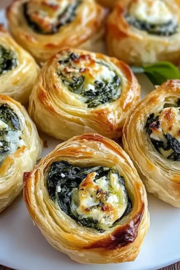 Spanakopita Blätterteig Drehbissen Rezept