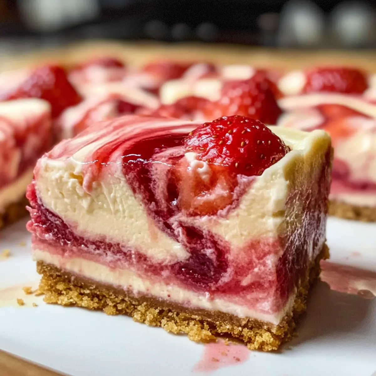 Strawberry Cheesecake Bars t8odoy
