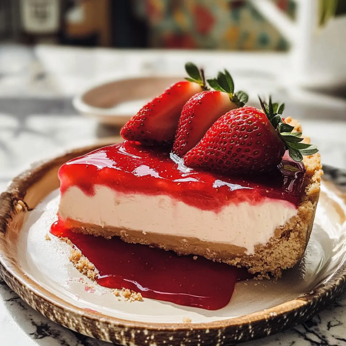 Erdbeer Käsekuchen mit perfektem Keksboden 4 Strawberry Cheesecake s6slsb