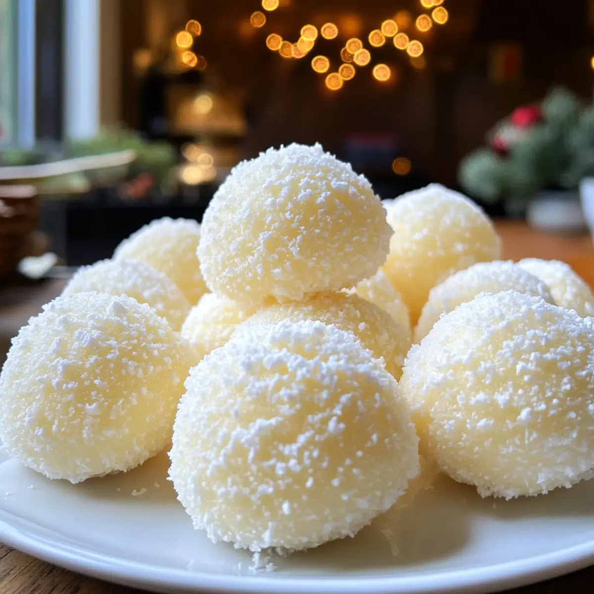 Gesüßte Kondensmilch-Schneebälle