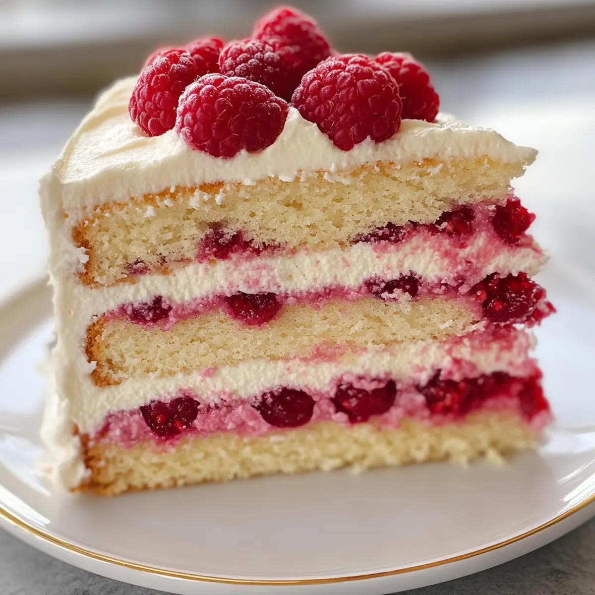 Vanille-Himbeer-Schichtkuchen