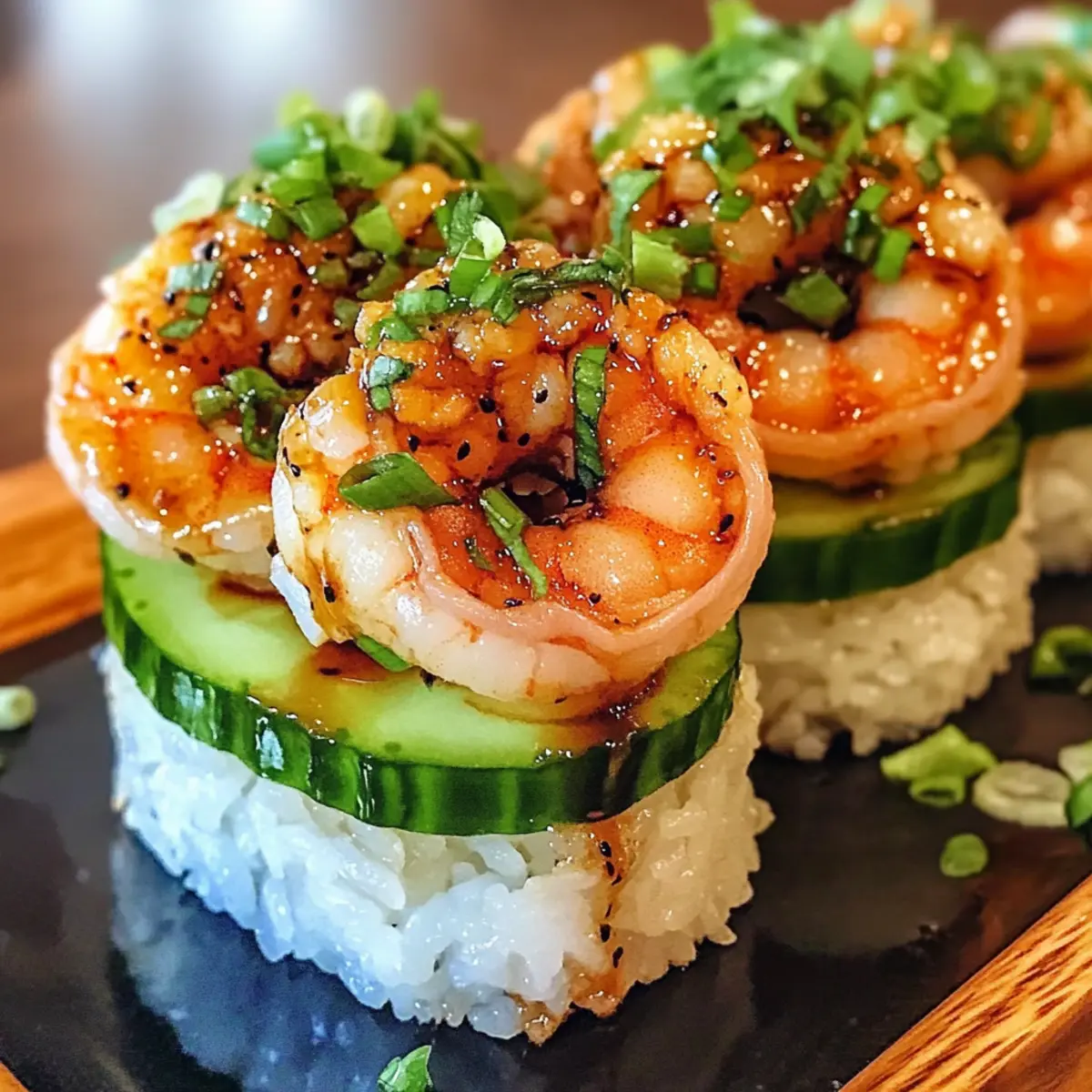 WA¼rzige Garnelen Sushi Stapel u1zfsw