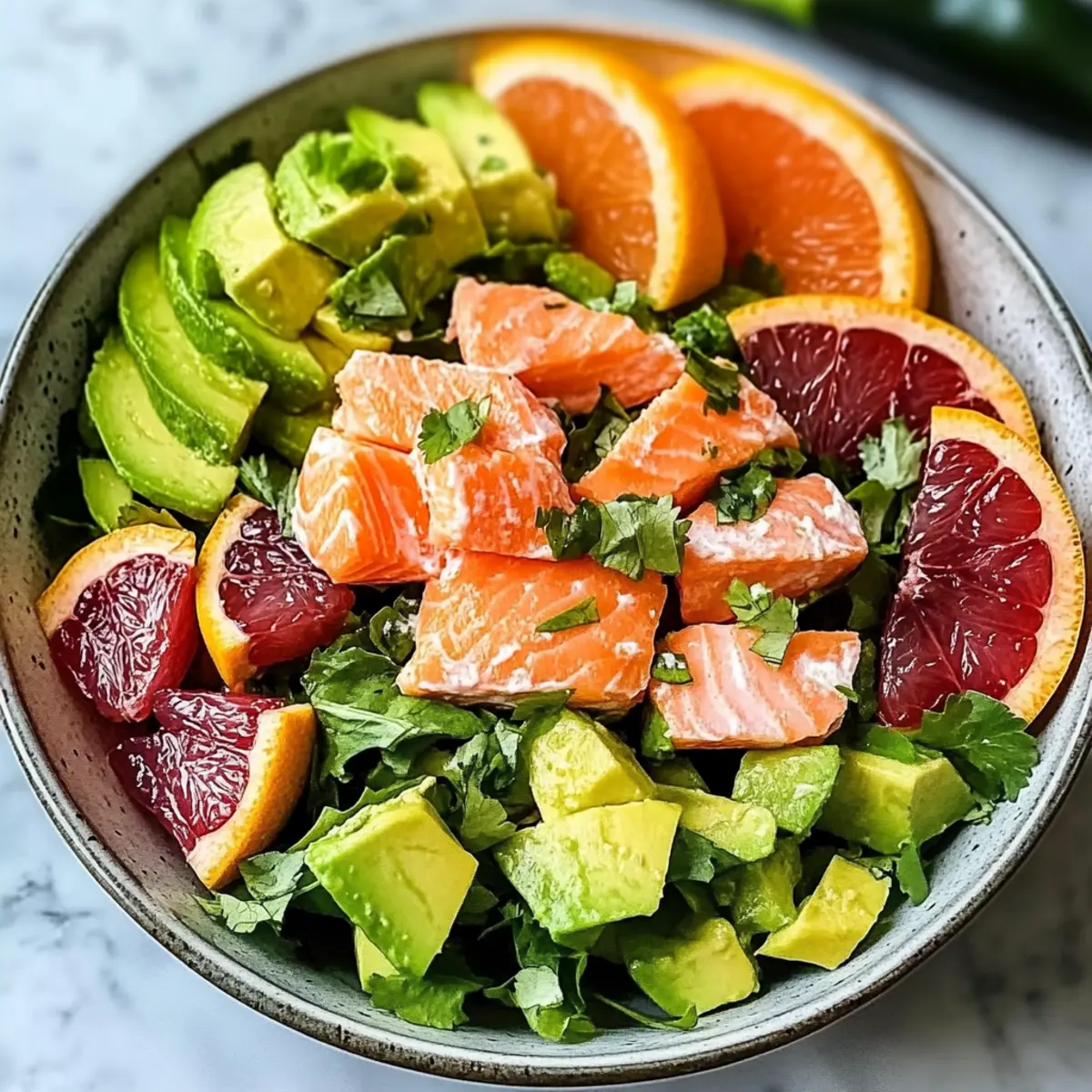 Zesty Grapefruit Avocado Salmon Salad Ultimate Flavor Boost ludyr4