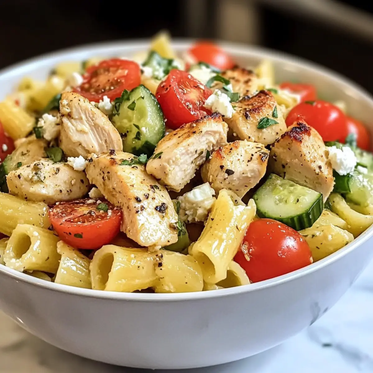 Zitronen HA¤hnchen Pastasalat Rezept swrzzu