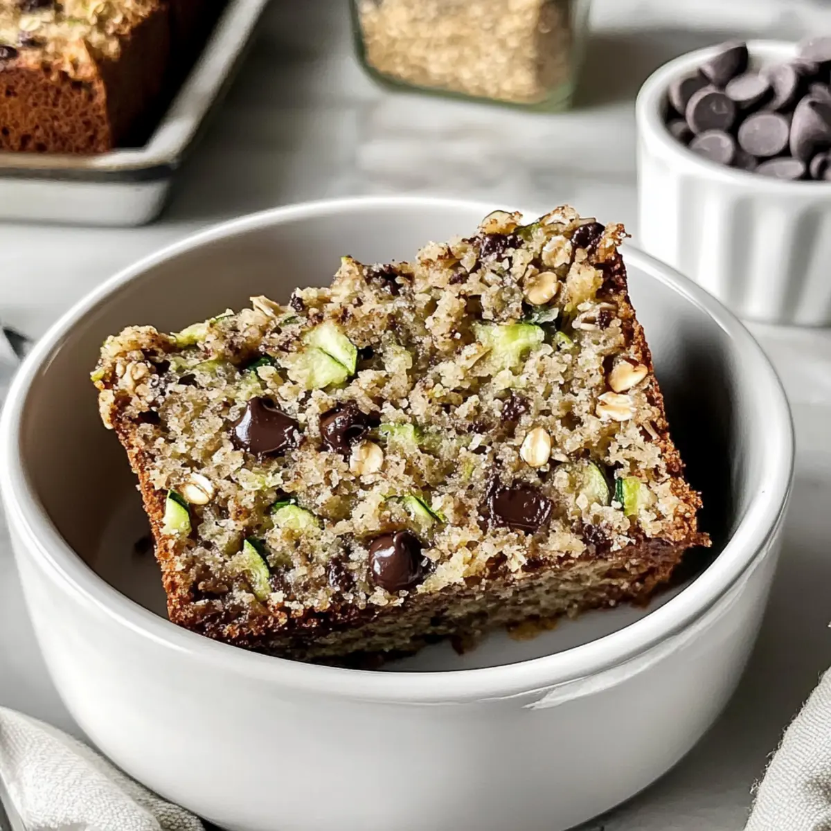 Zucchini-Brot Gebackenes Haferflocken Rezept