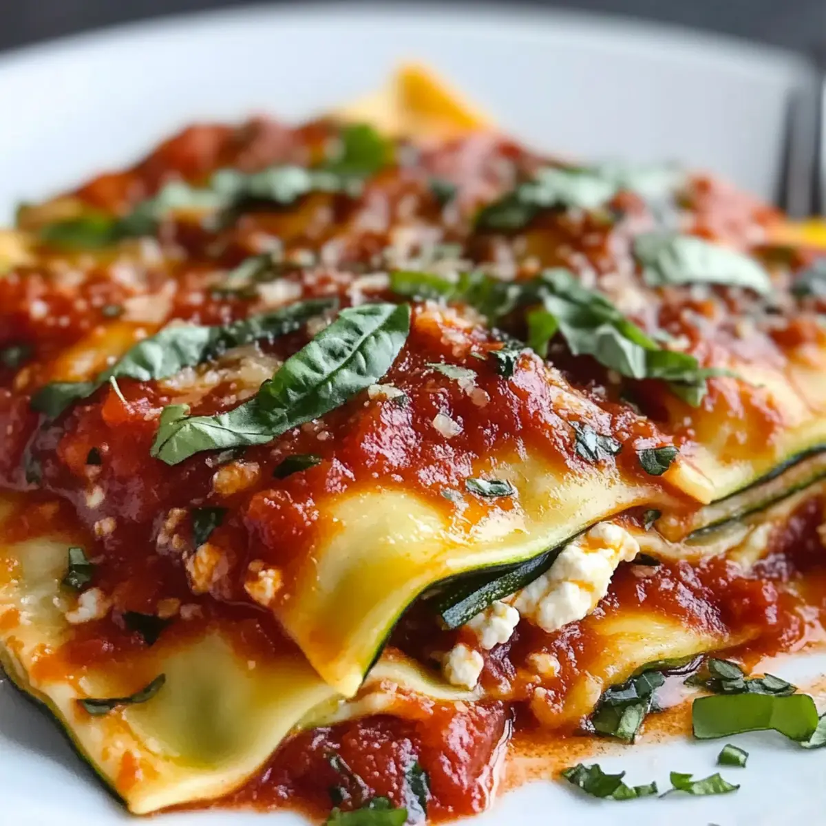 Zucchini-Ravioli mit Marinara-Sauce Rezept