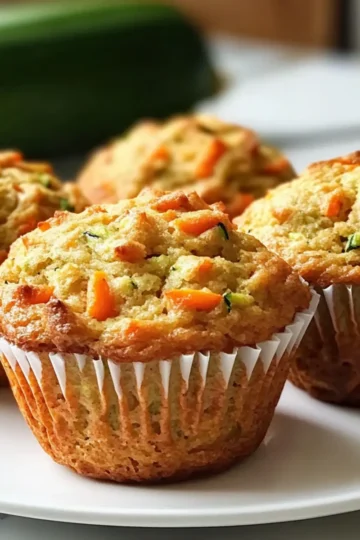 Zucchini- und Karottenfrühstücksmuffins Rezept