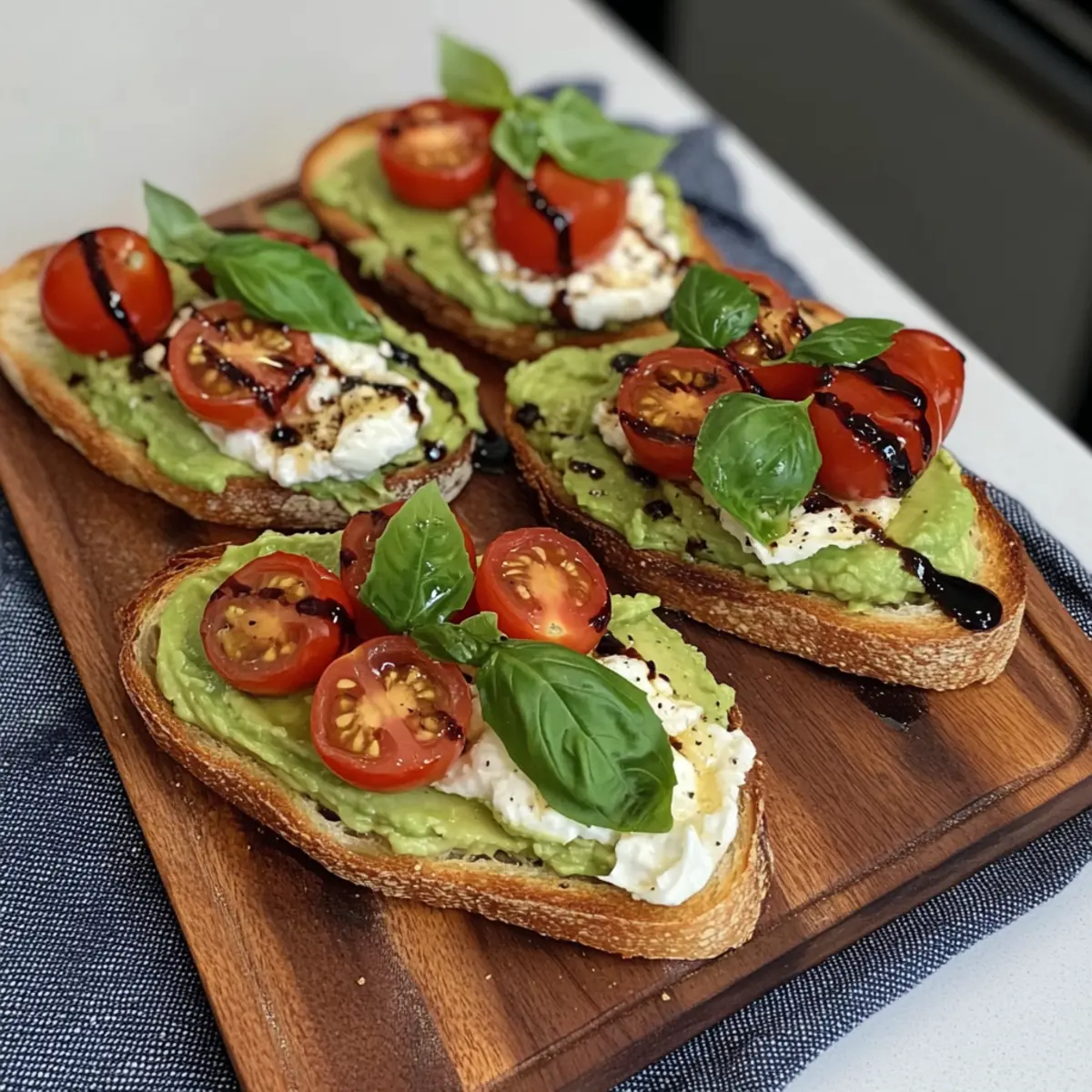 Avocado Burrata Bruschetta