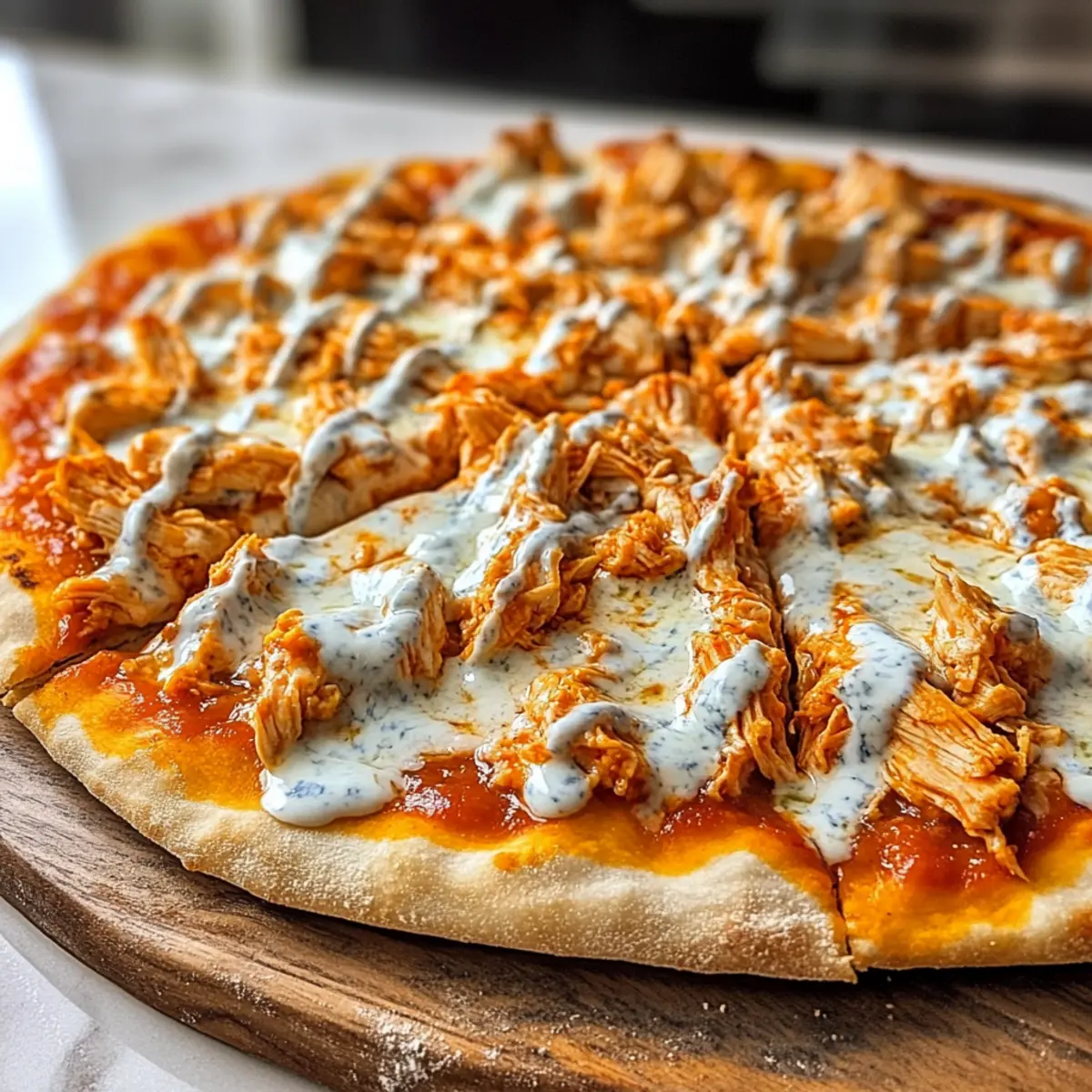 Buffalo-Hühnchen-Pizza