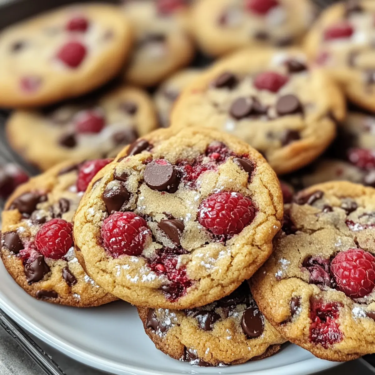 Raspberry Chocolate Chip Cookies habc8o