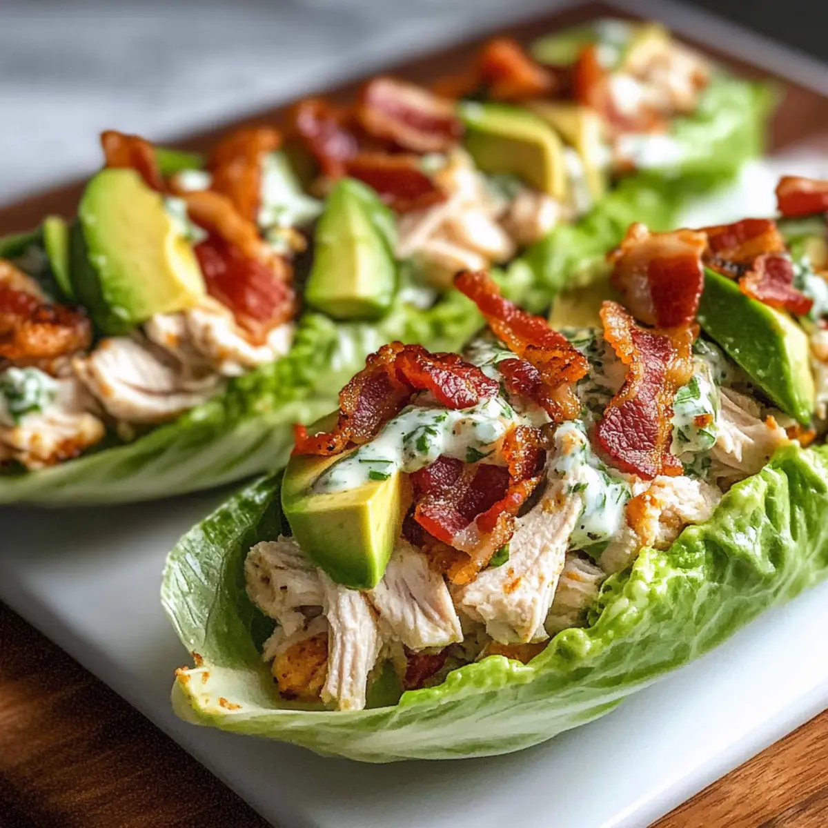 Chicken Bacon Ranch Lettuce Boats nbb0gu