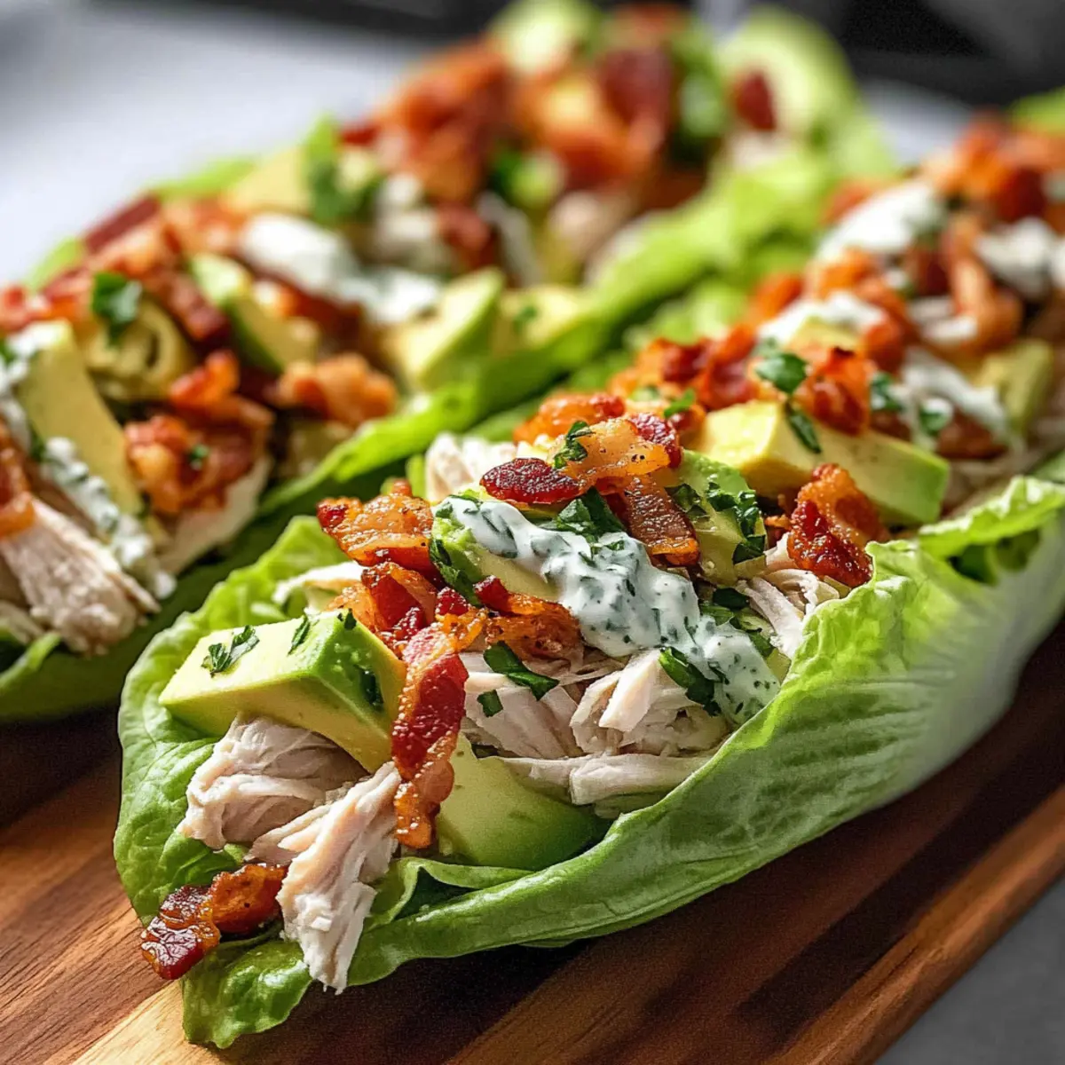 Hähnchen Speck Ranch Salatboote