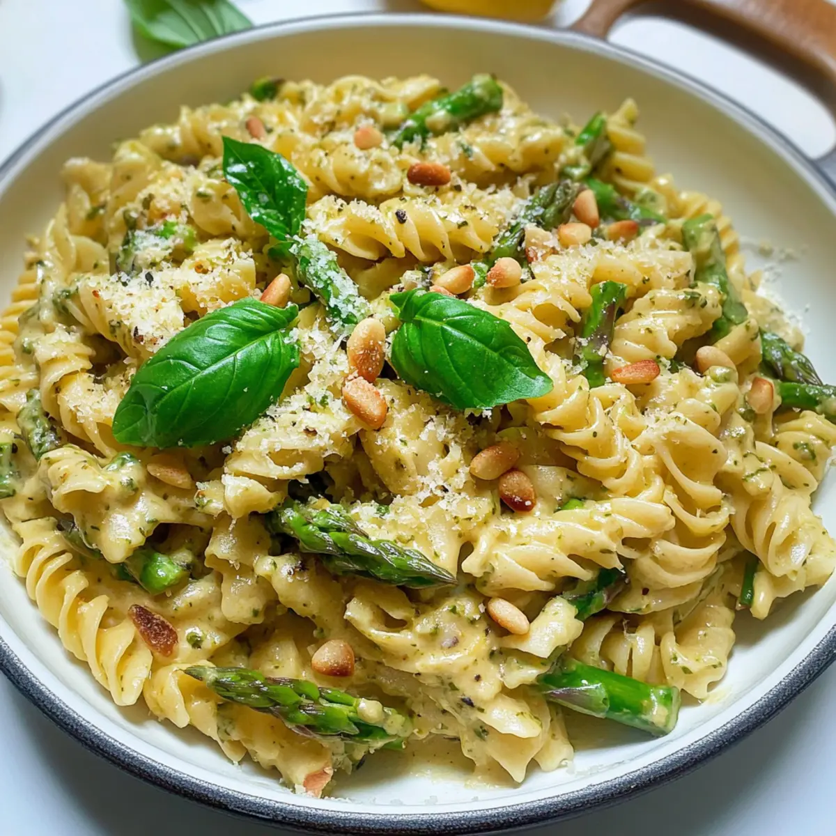 Pasta mit grünem Spargel