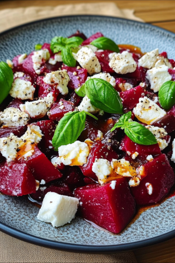 Rote Beete Salat mit Feta und Walnüssen