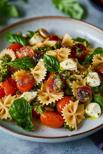 Deftiger Italienischer Nudelsalat mit Pesto