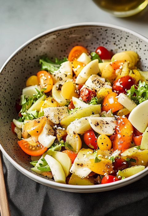 Leckere Salat Rezepte mit Aprikosen und Mozzarella