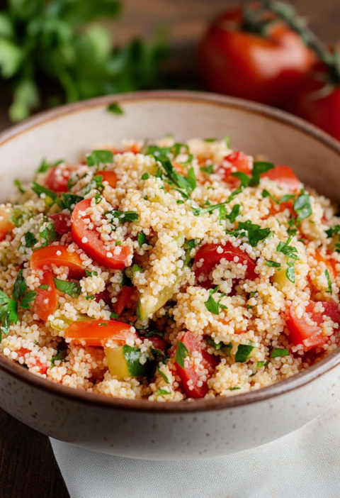 Frisches Taboulé Rezept aus Bulgur mit Petersilie