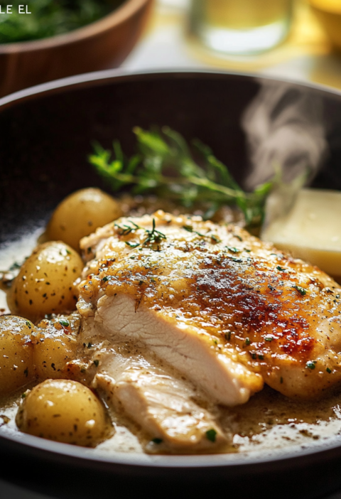 Hähnchen mit Sahnesoße – Cremig und Schnell zubereitet