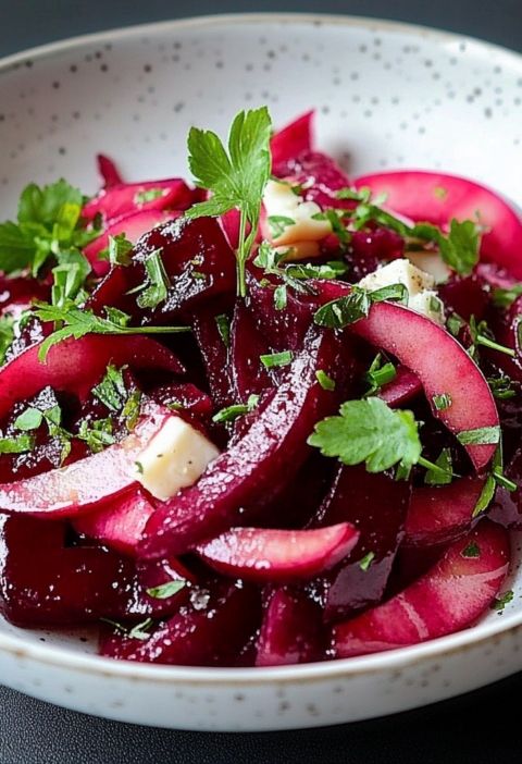 Rote Bete Salat mit frischen Äpfeln für den Sommer