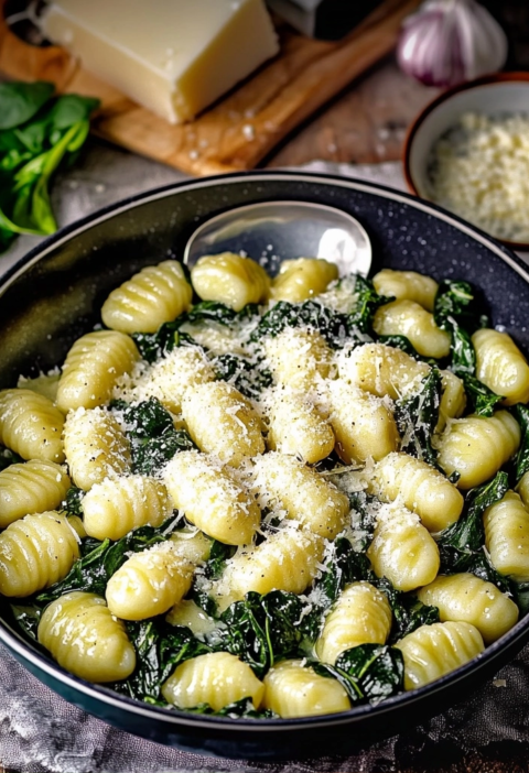 Gnocchi mit Spinat - Schnelles und cremiges Gericht