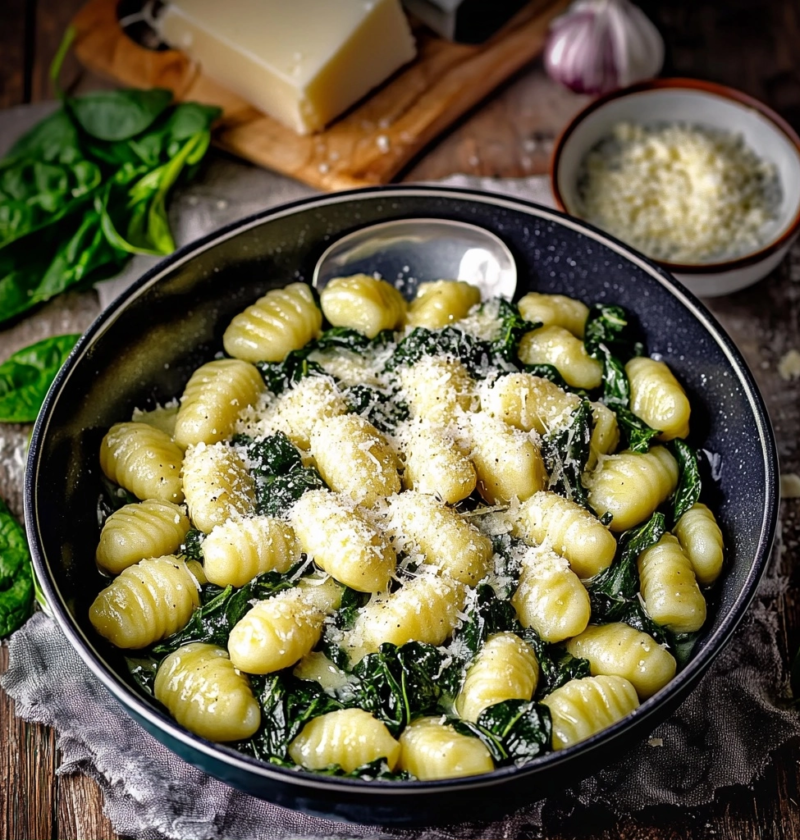 Gnocchi mit Spinat - Schnelles und cremiges Gericht