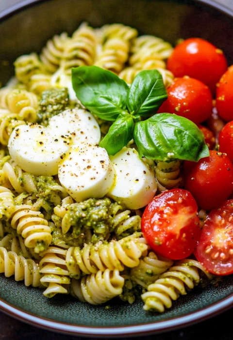 Nudelsalat mit Pesto für die perfekte Sommervariation