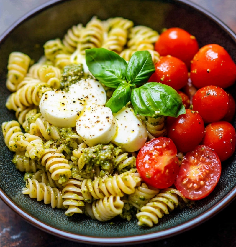 Nudelsalat mit Pesto für die perfekte Sommervariation 1 Nudelsalat mit Pesto für die perfekte Sommervariation
